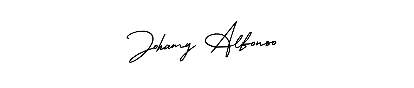 How to make Johamy Alfonso name signature. Use AmerikaSignatureDemo-Regular style for creating short signs online. This is the latest handwritten sign. Johamy Alfonso signature style 3 images and pictures png
