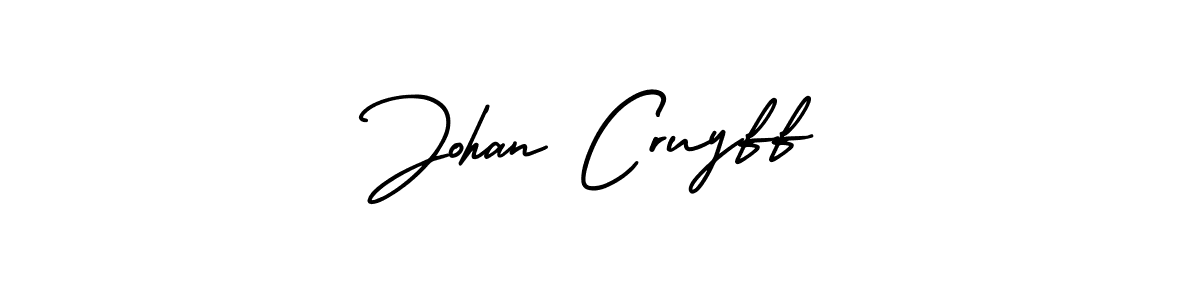 How to make Johan Cruyff name signature. Use AmerikaSignatureDemo-Regular style for creating short signs online. This is the latest handwritten sign. Johan Cruyff signature style 3 images and pictures png