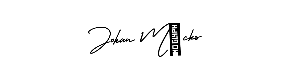 It looks lik you need a new signature style for name Johan Mäcks. Design unique handwritten (AmerikaSignatureDemo-Regular) signature with our free signature maker in just a few clicks. Johan Mäcks signature style 3 images and pictures png