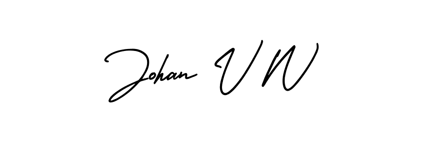 How to Draw Johan V W signature style? AmerikaSignatureDemo-Regular is a latest design signature styles for name Johan V W. Johan V W signature style 3 images and pictures png