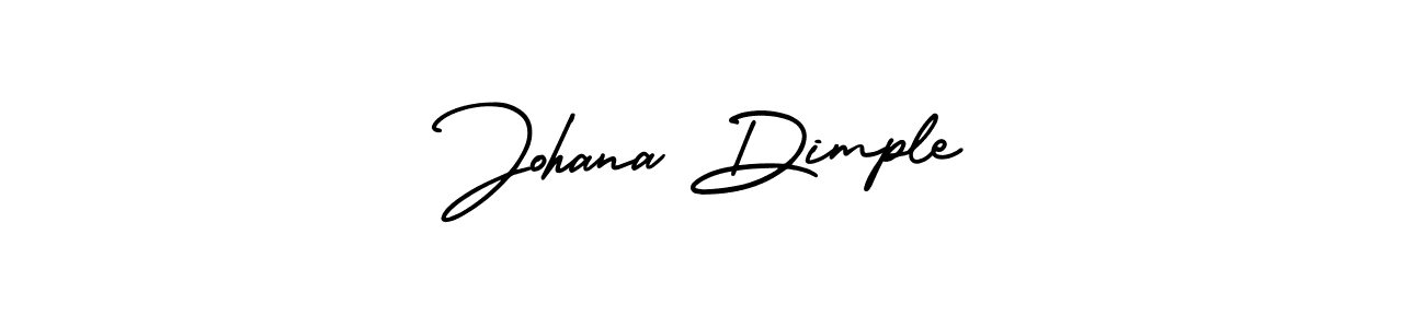 The best way (AmerikaSignatureDemo-Regular) to make a short signature is to pick only two or three words in your name. The name Johana Dimple include a total of six letters. For converting this name. Johana Dimple signature style 3 images and pictures png