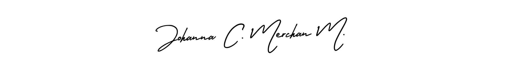 It looks lik you need a new signature style for name Johanna C. Merchan M.. Design unique handwritten (AmerikaSignatureDemo-Regular) signature with our free signature maker in just a few clicks. Johanna C. Merchan M. signature style 3 images and pictures png