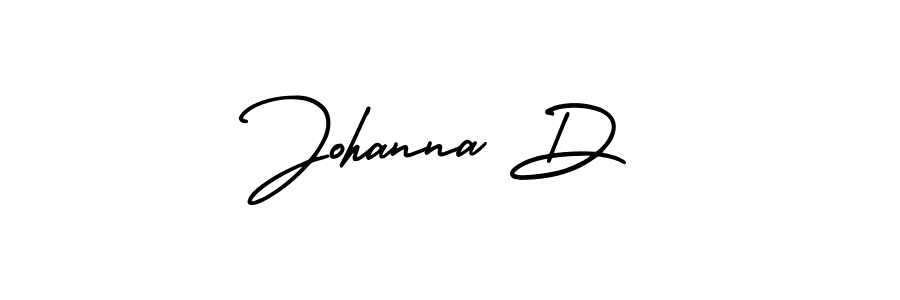 How to make Johanna D name signature. Use AmerikaSignatureDemo-Regular style for creating short signs online. This is the latest handwritten sign. Johanna D signature style 3 images and pictures png