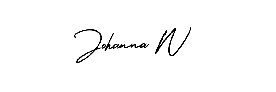 It looks lik you need a new signature style for name Johanna W. Design unique handwritten (AmerikaSignatureDemo-Regular) signature with our free signature maker in just a few clicks. Johanna W signature style 3 images and pictures png