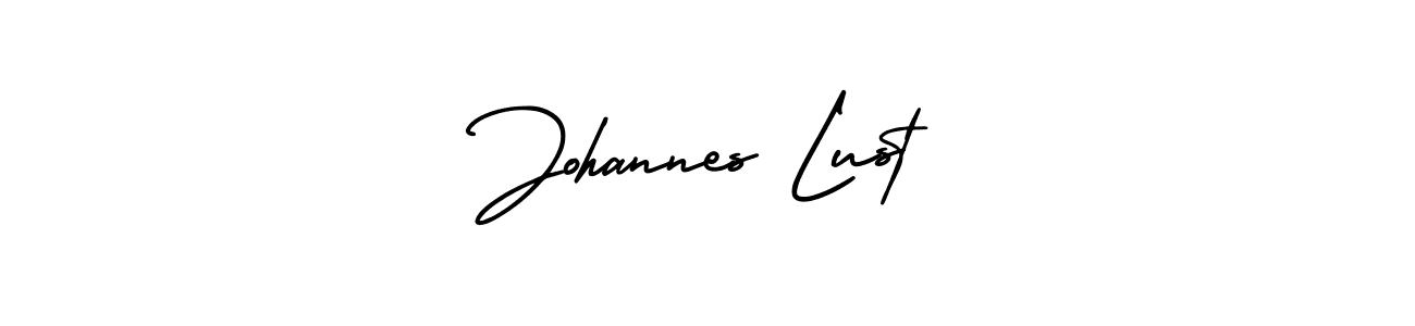 Use a signature maker to create a handwritten signature online. With this signature software, you can design (AmerikaSignatureDemo-Regular) your own signature for name Johannes Lust. Johannes Lust signature style 3 images and pictures png