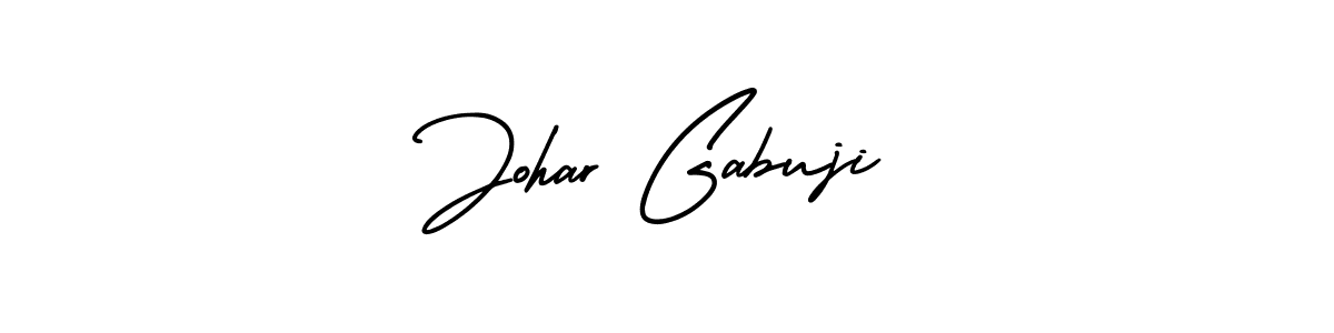 How to make Johar Gabuji name signature. Use AmerikaSignatureDemo-Regular style for creating short signs online. This is the latest handwritten sign. Johar Gabuji signature style 3 images and pictures png