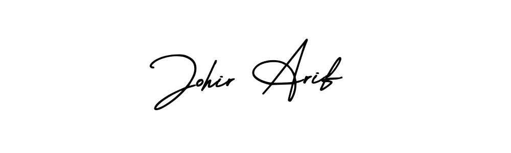 This is the best signature style for the Johir Arif name. Also you like these signature font (AmerikaSignatureDemo-Regular). Mix name signature. Johir Arif signature style 3 images and pictures png
