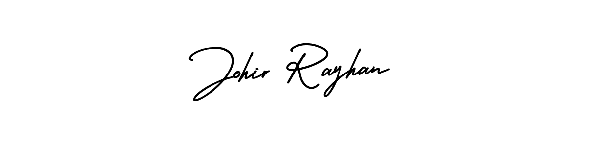 How to make Johir Rayhan name signature. Use AmerikaSignatureDemo-Regular style for creating short signs online. This is the latest handwritten sign. Johir Rayhan signature style 3 images and pictures png