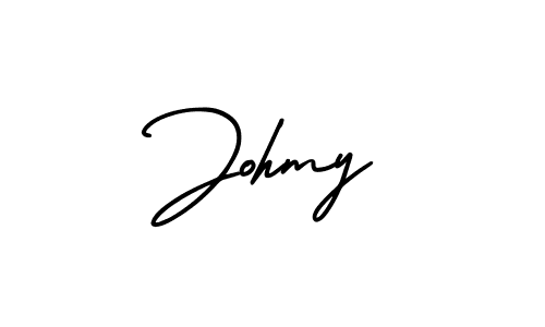Design your own signature with our free online signature maker. With this signature software, you can create a handwritten (AmerikaSignatureDemo-Regular) signature for name Johmy. Johmy signature style 3 images and pictures png