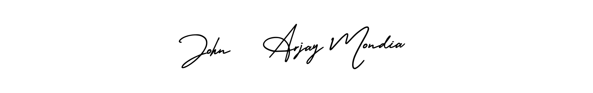 This is the best signature style for the John   Arjay Mondia name. Also you like these signature font (AmerikaSignatureDemo-Regular). Mix name signature. John   Arjay Mondia signature style 3 images and pictures png