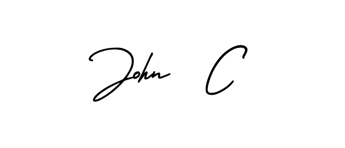 How to make John  C signature? AmerikaSignatureDemo-Regular is a professional autograph style. Create handwritten signature for John  C name. John  C signature style 3 images and pictures png