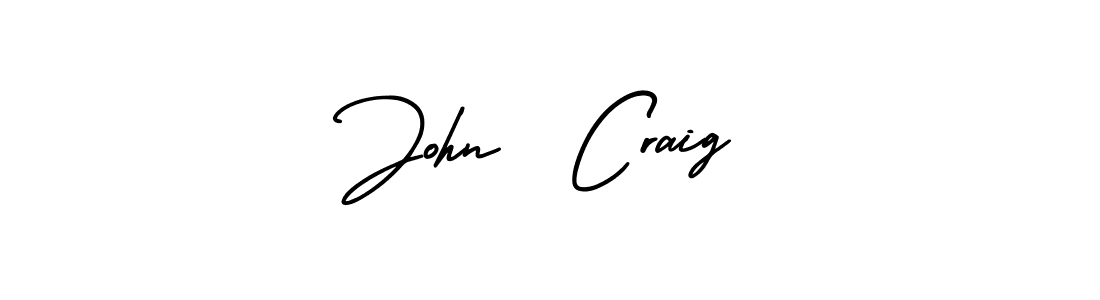 How to make John  Craig name signature. Use AmerikaSignatureDemo-Regular style for creating short signs online. This is the latest handwritten sign. John  Craig signature style 3 images and pictures png