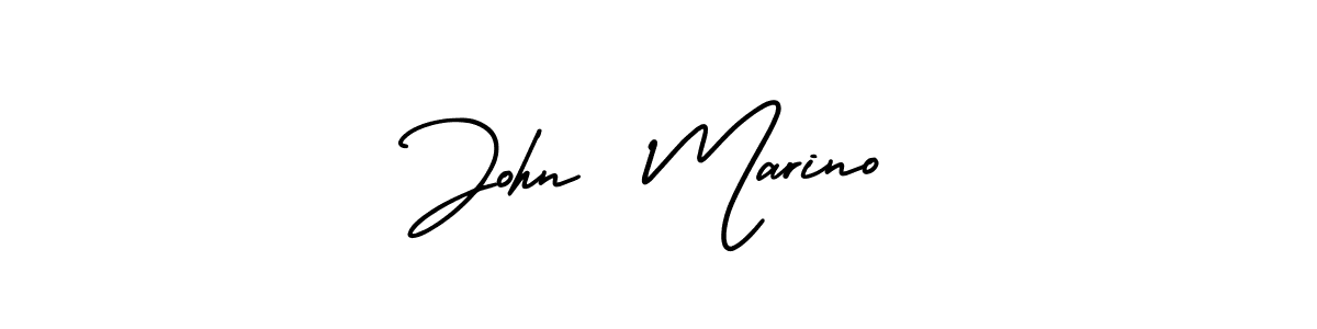 How to make John  Marino name signature. Use AmerikaSignatureDemo-Regular style for creating short signs online. This is the latest handwritten sign. John  Marino signature style 3 images and pictures png