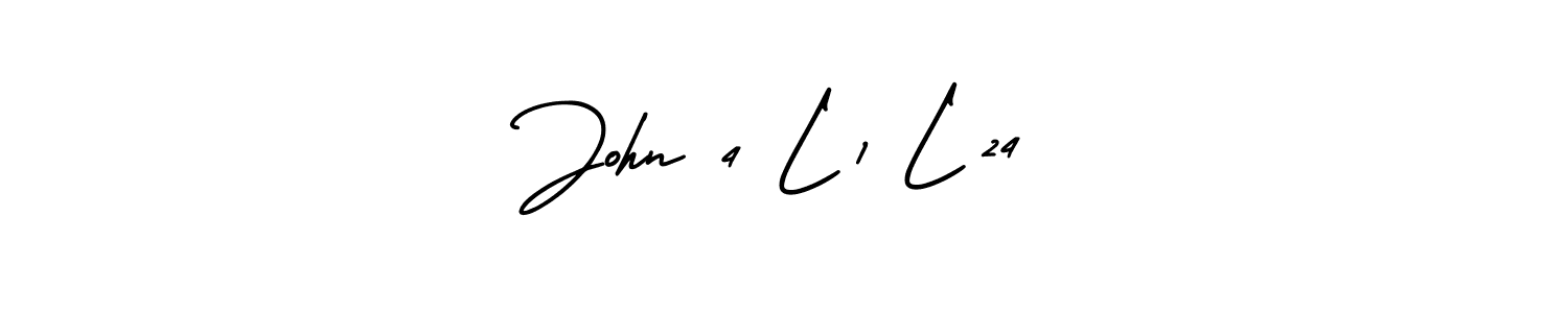 How to make John 4 L 1 L 24 name signature. Use AmerikaSignatureDemo-Regular style for creating short signs online. This is the latest handwritten sign. John 4 L 1 L 24 signature style 3 images and pictures png