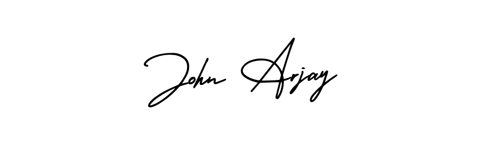 Use a signature maker to create a handwritten signature online. With this signature software, you can design (AmerikaSignatureDemo-Regular) your own signature for name John Arjay. John Arjay signature style 3 images and pictures png