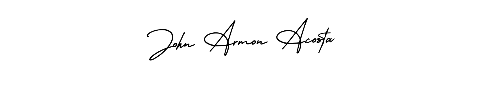 AmerikaSignatureDemo-Regular is a professional signature style that is perfect for those who want to add a touch of class to their signature. It is also a great choice for those who want to make their signature more unique. Get John Armon Acosta name to fancy signature for free. John Armon Acosta signature style 3 images and pictures png