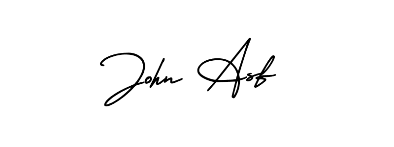 Use a signature maker to create a handwritten signature online. With this signature software, you can design (AmerikaSignatureDemo-Regular) your own signature for name John Asf. John Asf signature style 3 images and pictures png