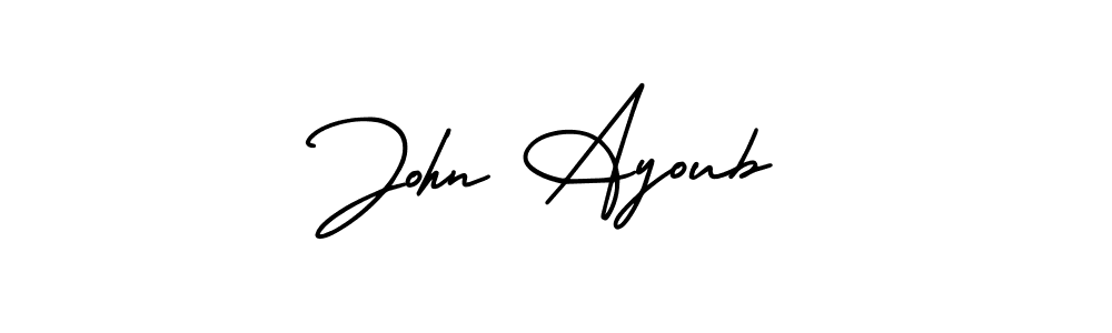 Make a beautiful signature design for name John Ayoub. With this signature (AmerikaSignatureDemo-Regular) style, you can create a handwritten signature for free. John Ayoub signature style 3 images and pictures png