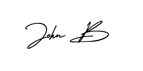 Create a beautiful signature design for name John B. With this signature (AmerikaSignatureDemo-Regular) fonts, you can make a handwritten signature for free. John B signature style 3 images and pictures png