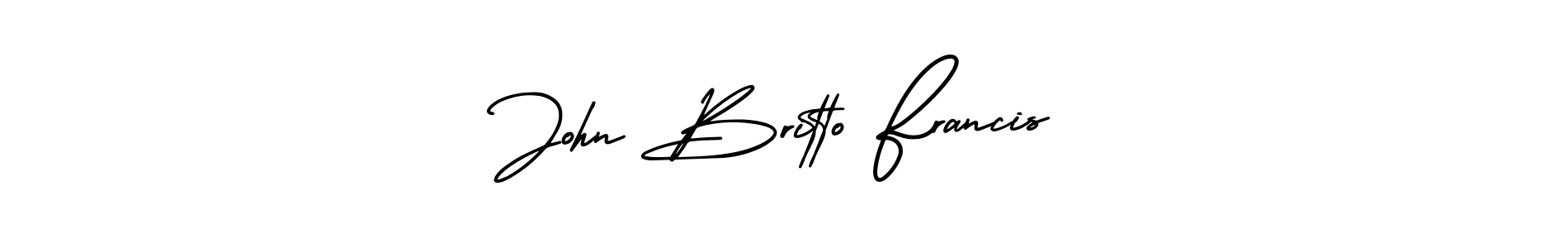 It looks lik you need a new signature style for name John Britto Francis. Design unique handwritten (AmerikaSignatureDemo-Regular) signature with our free signature maker in just a few clicks. John Britto Francis signature style 3 images and pictures png