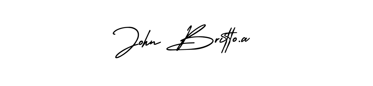 This is the best signature style for the John Britto.a name. Also you like these signature font (AmerikaSignatureDemo-Regular). Mix name signature. John Britto.a signature style 3 images and pictures png