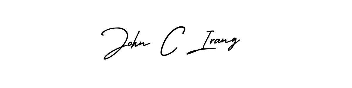 Design your own signature with our free online signature maker. With this signature software, you can create a handwritten (AmerikaSignatureDemo-Regular) signature for name John C Irang. John C Irang signature style 3 images and pictures png