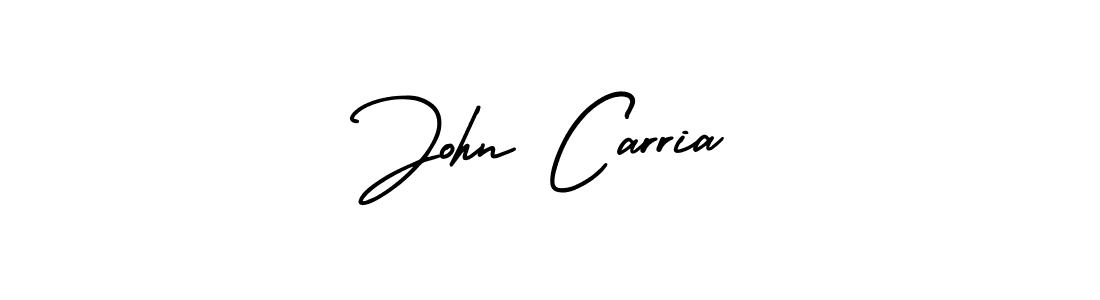 Make a beautiful signature design for name John Carria. With this signature (AmerikaSignatureDemo-Regular) style, you can create a handwritten signature for free. John Carria signature style 3 images and pictures png