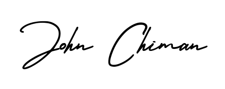 John Chiman stylish signature style. Best Handwritten Sign (AmerikaSignatureDemo-Regular) for my name. Handwritten Signature Collection Ideas for my name John Chiman. John Chiman signature style 3 images and pictures png