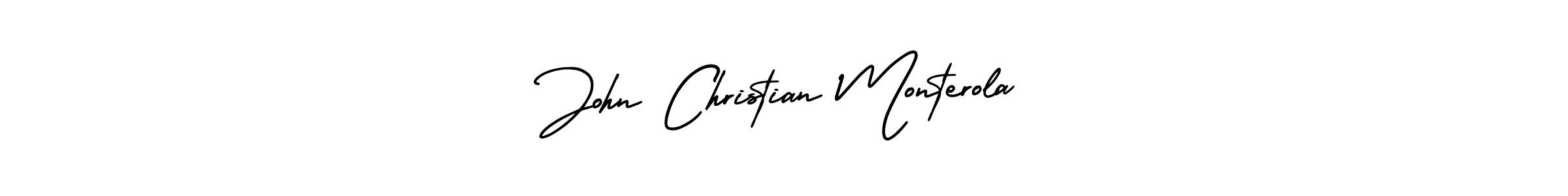 Also You can easily find your signature by using the search form. We will create John Christian Monterola name handwritten signature images for you free of cost using AmerikaSignatureDemo-Regular sign style. John Christian Monterola signature style 3 images and pictures png