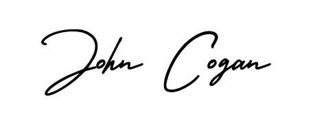 Make a beautiful signature design for name John Cogan. With this signature (AmerikaSignatureDemo-Regular) style, you can create a handwritten signature for free. John Cogan signature style 3 images and pictures png