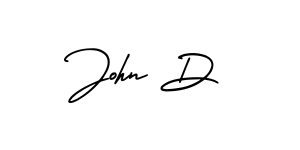 You should practise on your own different ways (AmerikaSignatureDemo-Regular) to write your name (John D) in signature. don't let someone else do it for you. John D signature style 3 images and pictures png