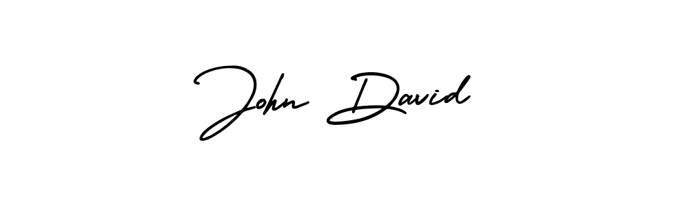 The best way (AmerikaSignatureDemo-Regular) to make a short signature is to pick only two or three words in your name. The name John David include a total of six letters. For converting this name. John David signature style 3 images and pictures png