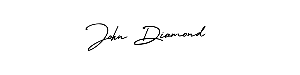 How to make John Diamond name signature. Use AmerikaSignatureDemo-Regular style for creating short signs online. This is the latest handwritten sign. John Diamond signature style 3 images and pictures png
