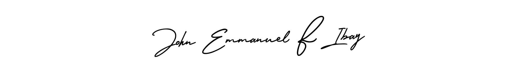 Create a beautiful signature design for name John Emmanuel F Ibay. With this signature (AmerikaSignatureDemo-Regular) fonts, you can make a handwritten signature for free. John Emmanuel F Ibay signature style 3 images and pictures png