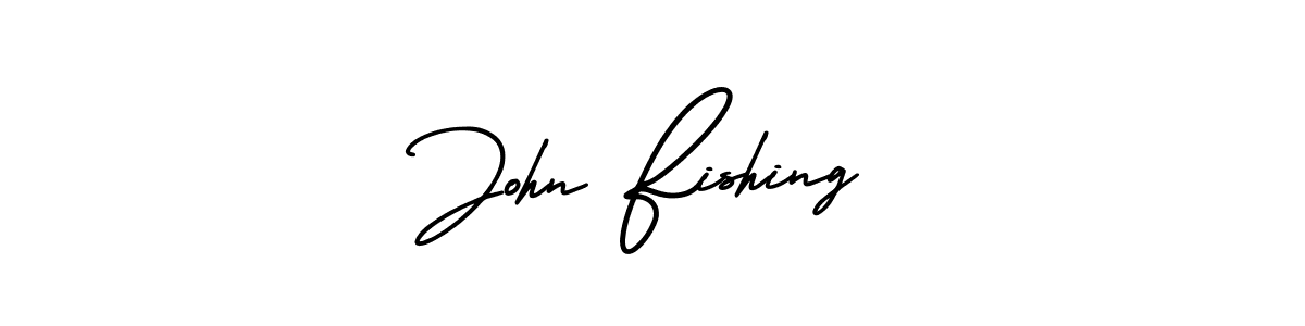 Create a beautiful signature design for name John Fishing. With this signature (AmerikaSignatureDemo-Regular) fonts, you can make a handwritten signature for free. John Fishing signature style 3 images and pictures png