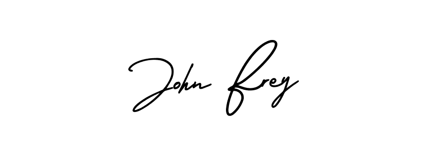 John Frey stylish signature style. Best Handwritten Sign (AmerikaSignatureDemo-Regular) for my name. Handwritten Signature Collection Ideas for my name John Frey. John Frey signature style 3 images and pictures png