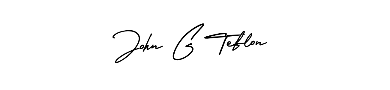 Make a beautiful signature design for name John G Teflon. With this signature (AmerikaSignatureDemo-Regular) style, you can create a handwritten signature for free. John G Teflon signature style 3 images and pictures png