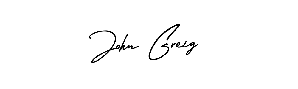 How to make John Greig name signature. Use AmerikaSignatureDemo-Regular style for creating short signs online. This is the latest handwritten sign. John Greig signature style 3 images and pictures png