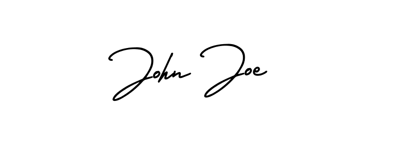 How to make John Joe name signature. Use AmerikaSignatureDemo-Regular style for creating short signs online. This is the latest handwritten sign. John Joe signature style 3 images and pictures png