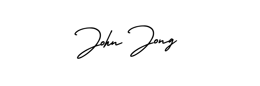 You should practise on your own different ways (AmerikaSignatureDemo-Regular) to write your name (John Jong) in signature. don't let someone else do it for you. John Jong signature style 3 images and pictures png
