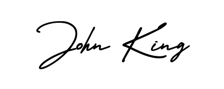 Express your personality with a custom John King signature crafted with AmerikaSignatureDemo-Regular typography. Free transparent PNG download available. John King signature style 3 images and pictures png