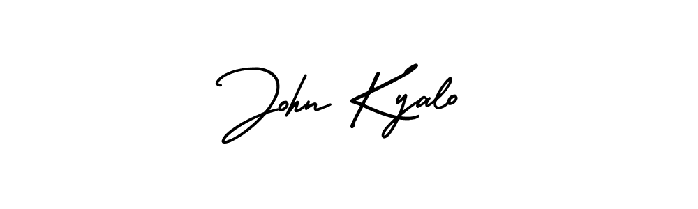 Design your own signature with our free online signature maker. With this signature software, you can create a handwritten (AmerikaSignatureDemo-Regular) signature for name John Kyalo. John Kyalo signature style 3 images and pictures png