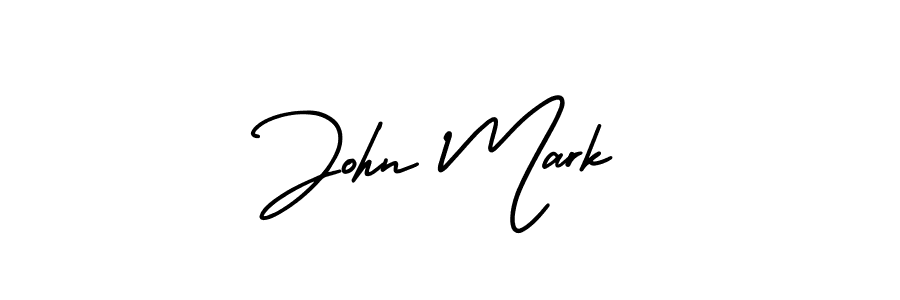 How to make John Mark name signature. Use AmerikaSignatureDemo-Regular style for creating short signs online. This is the latest handwritten sign. John Mark signature style 3 images and pictures png