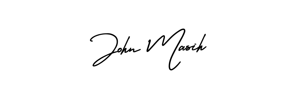 Make a beautiful signature design for name John Masih. With this signature (AmerikaSignatureDemo-Regular) style, you can create a handwritten signature for free. John Masih signature style 3 images and pictures png