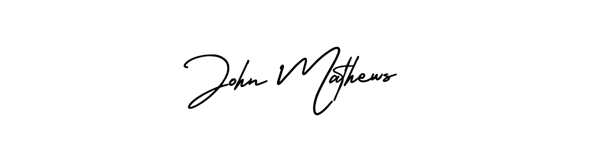 Use a signature maker to create a handwritten signature online. With this signature software, you can design (AmerikaSignatureDemo-Regular) your own signature for name John Mathews. John Mathews signature style 3 images and pictures png