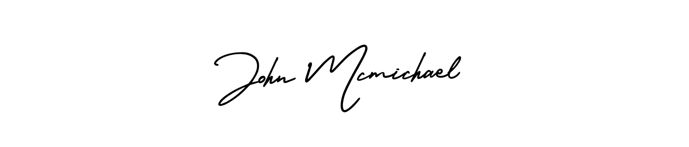 Use a signature maker to create a handwritten signature online. With this signature software, you can design (AmerikaSignatureDemo-Regular) your own signature for name John Mcmichael. John Mcmichael signature style 3 images and pictures png