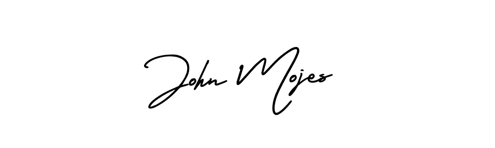 Use a signature maker to create a handwritten signature online. With this signature software, you can design (AmerikaSignatureDemo-Regular) your own signature for name John Mojes. John Mojes signature style 3 images and pictures png