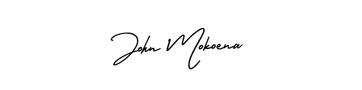 John Mokoena stylish signature style. Best Handwritten Sign (AmerikaSignatureDemo-Regular) for my name. Handwritten Signature Collection Ideas for my name John Mokoena. John Mokoena signature style 3 images and pictures png