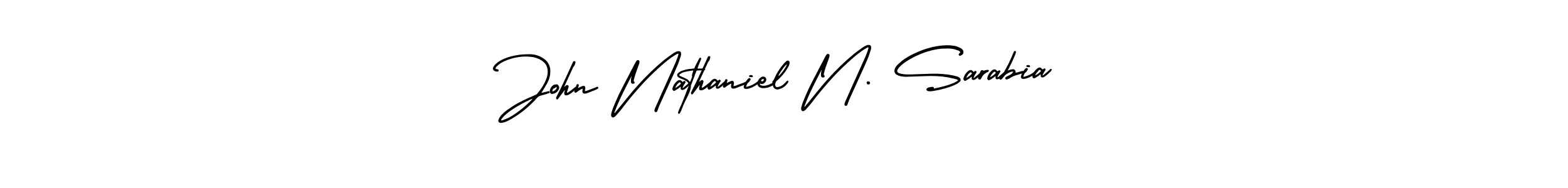 It looks lik you need a new signature style for name John Nathaniel N. Sarabia. Design unique handwritten (AmerikaSignatureDemo-Regular) signature with our free signature maker in just a few clicks. John Nathaniel N. Sarabia signature style 3 images and pictures png