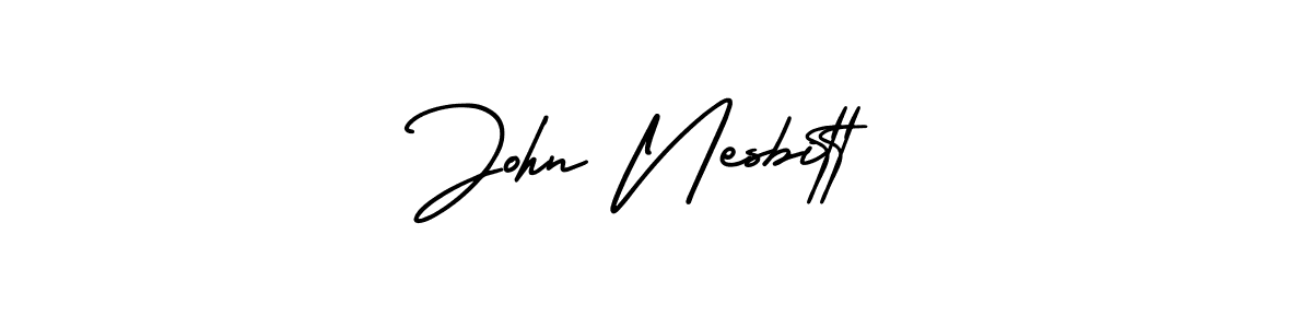 John Nesbitt stylish signature style. Best Handwritten Sign (AmerikaSignatureDemo-Regular) for my name. Handwritten Signature Collection Ideas for my name John Nesbitt. John Nesbitt signature style 3 images and pictures png